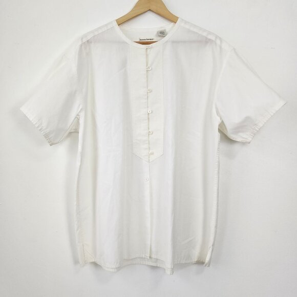 Banana Republic 100% Cotton Short Sleeve Button Closure Relaxed Summer Shirt - Picture 2 of 9